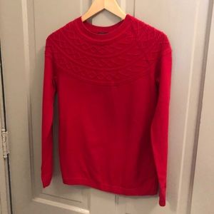 Red merino wool sweater